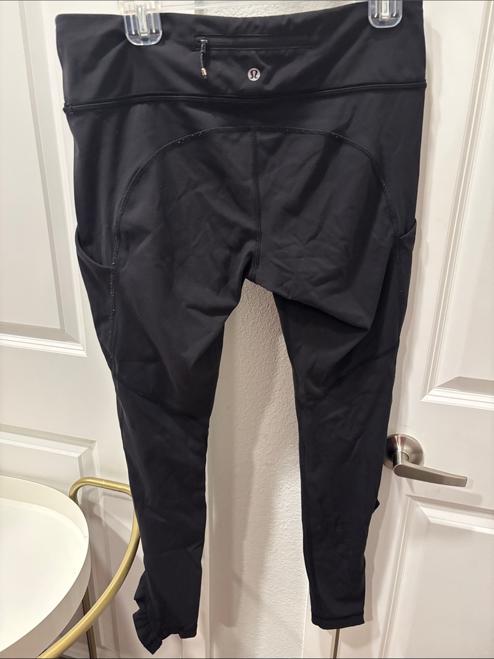 lululemon athletica Black Leggings with Ruched Calves